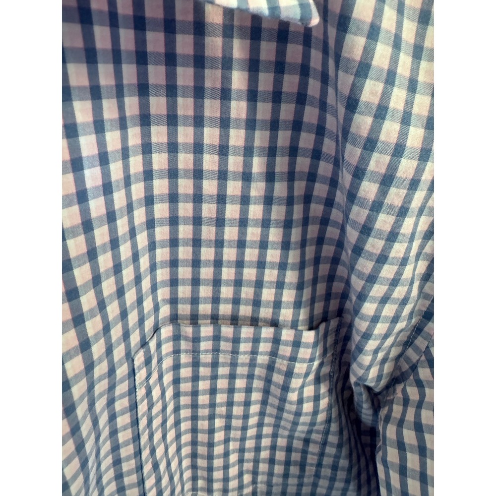 J.Crew Performance Slim Untucked Shirt XL Mens Blue Pink Gingham Check Button Up - Picture 3 of 9